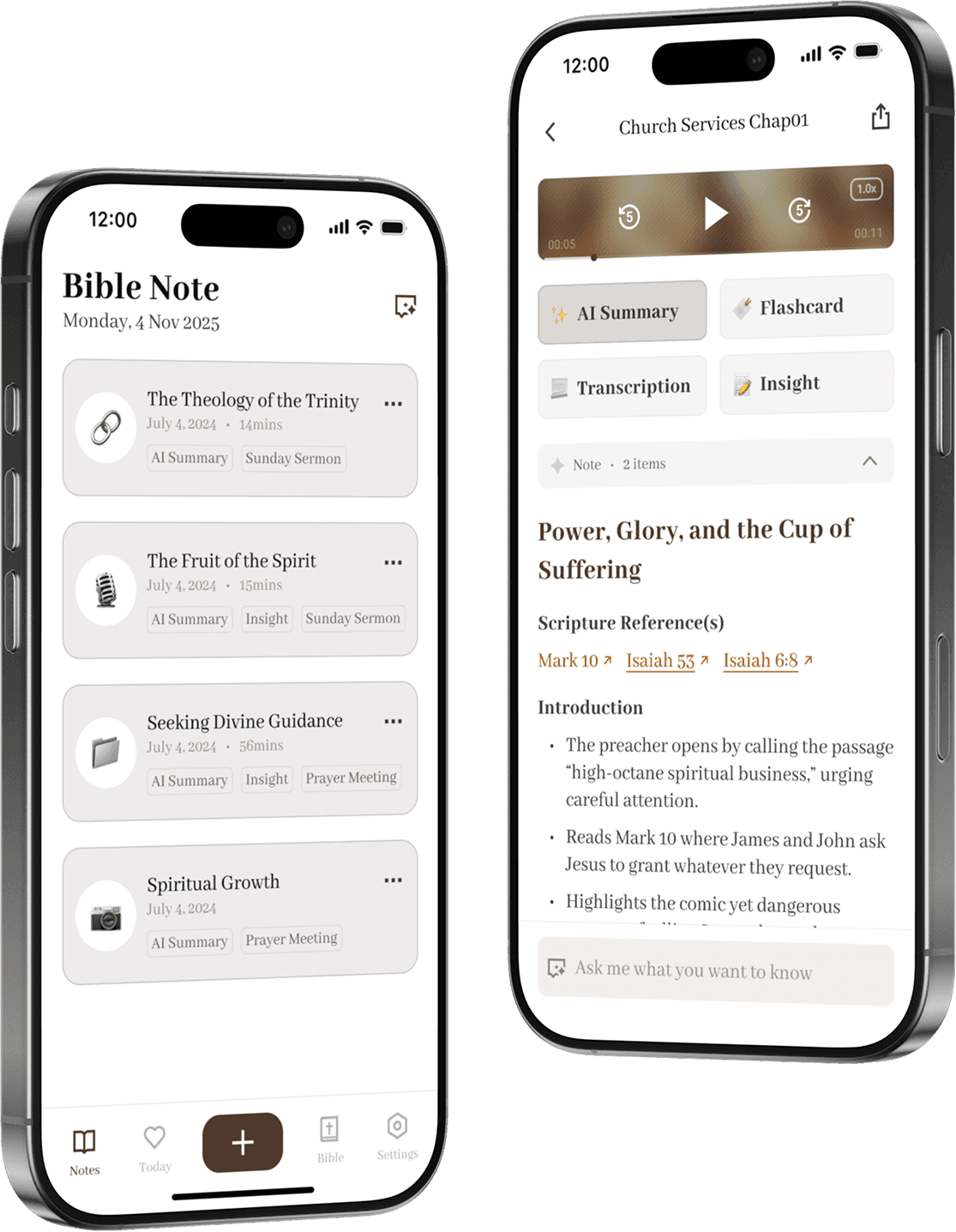 Bible Note App Screenshots