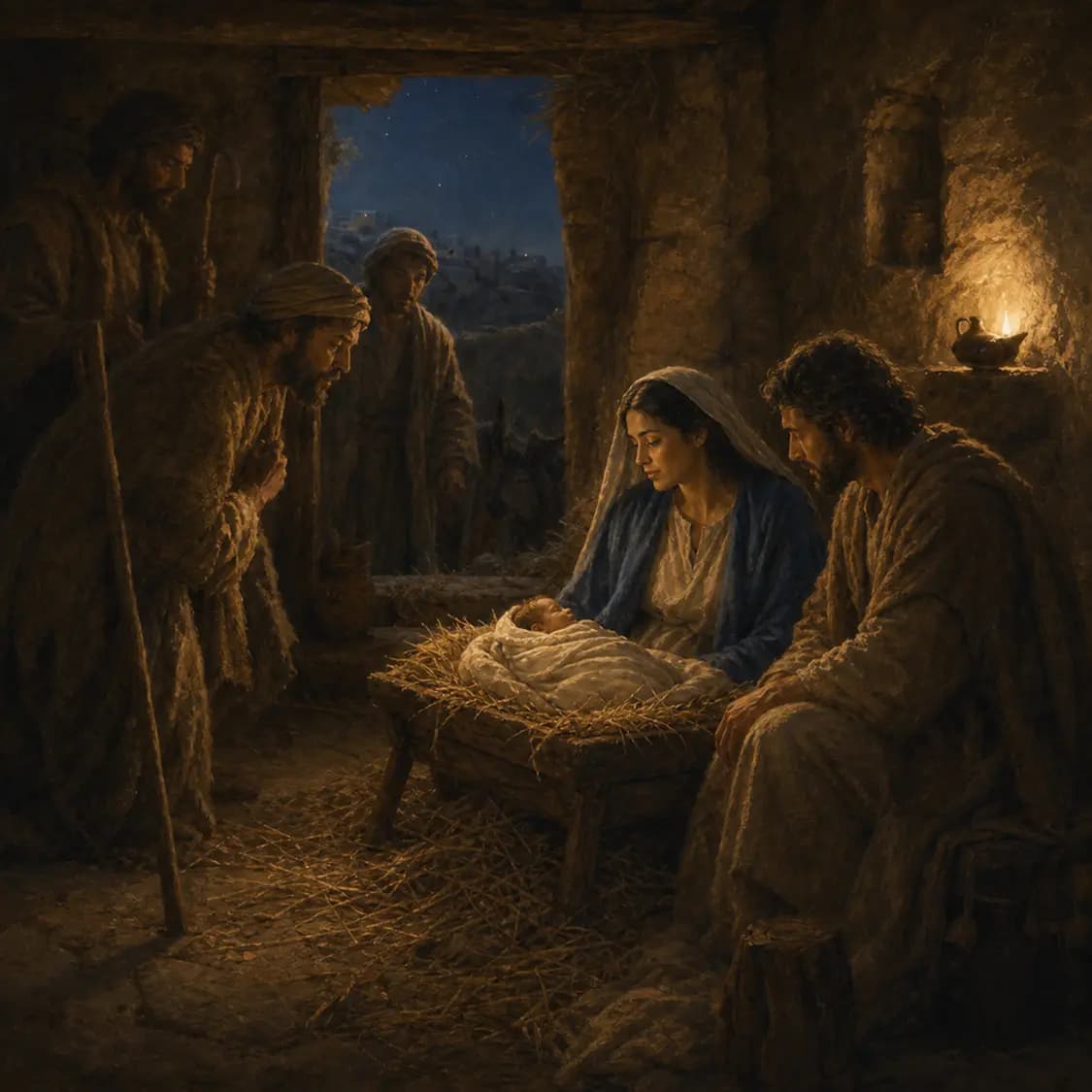 Jesus Is Born and the Shepherds Visit