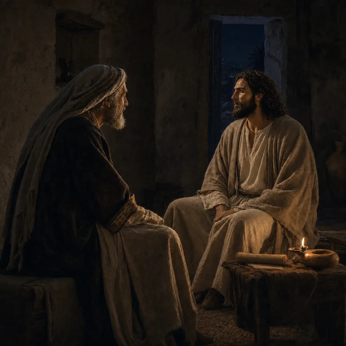 Nicodemus Visits Jesus at Night