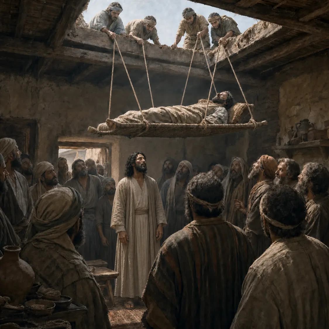Jesus Forgives and Heals the Paralyzed Man