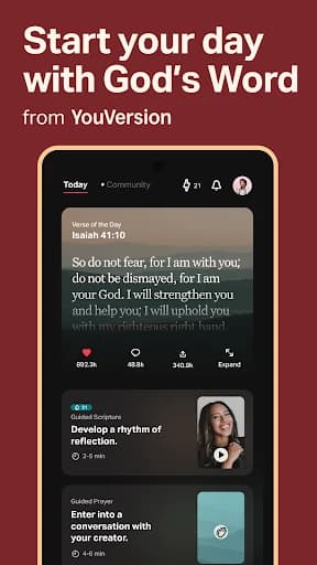 YouVersion Bible App official U.S. Android Google Play screenshot, September 2026
