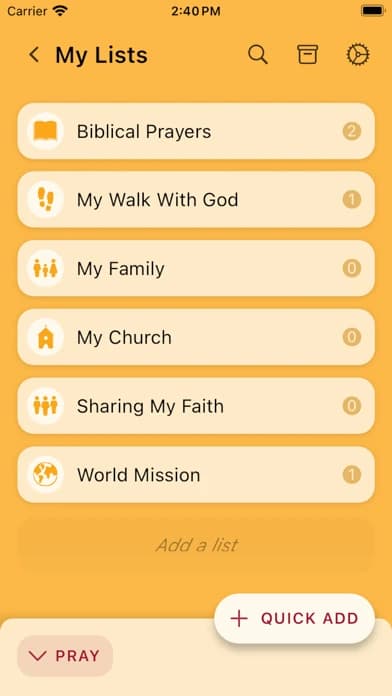 Official US iOS App Store screenshot for PrayerMate - Christian Prayer
